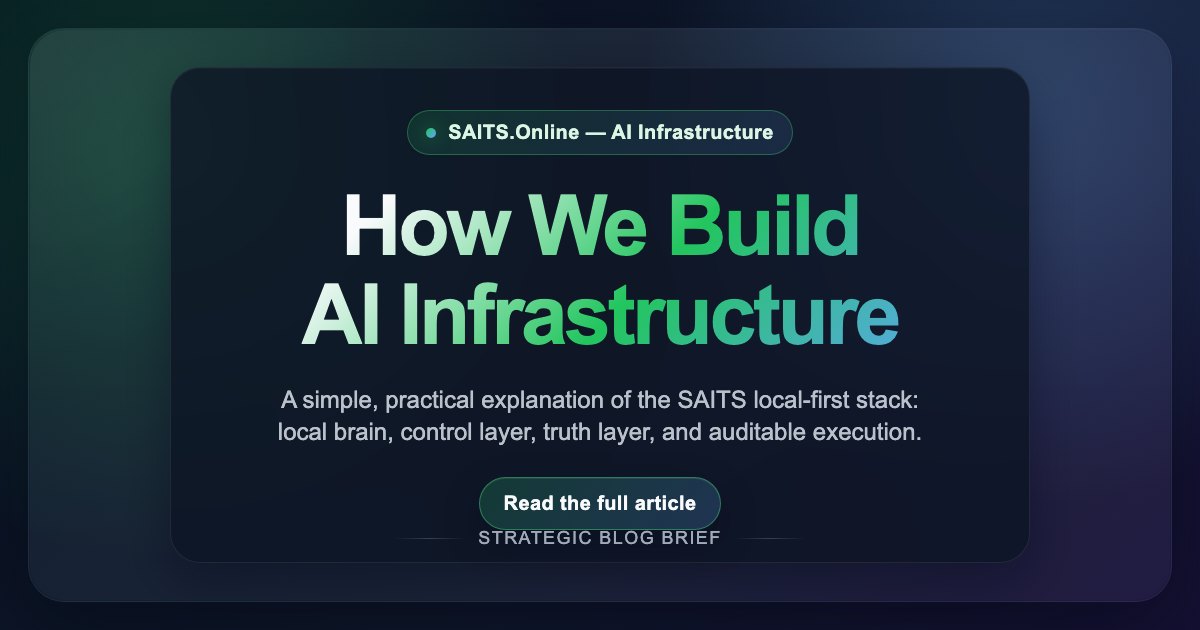 How We Build AI Infrastructure: Control Before Execution
