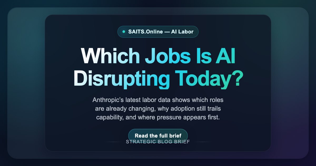 Which Jobs Is AI Disrupting Today? Real-World Labor Signals